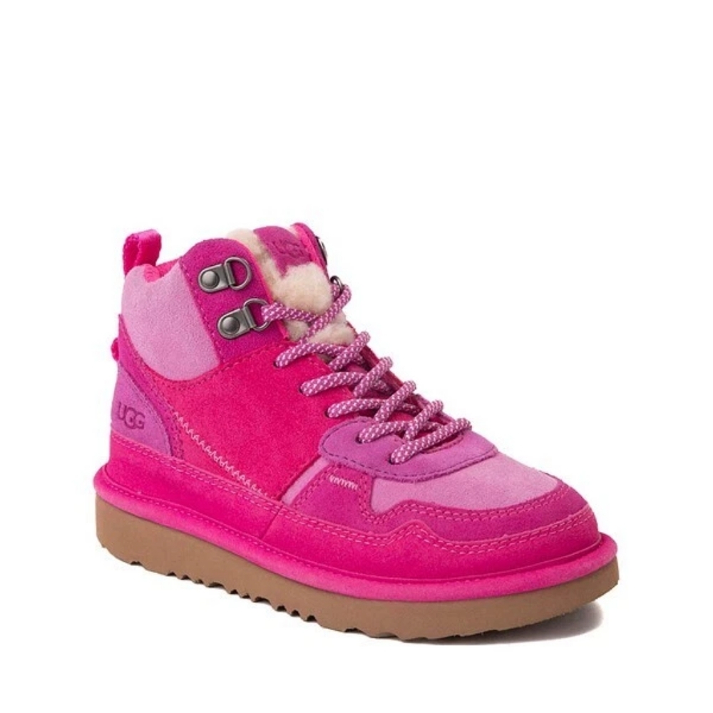 UGG Highland Hi Heritage Sneaker Boots Pink Big Kids US 6